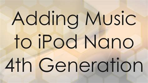 how to add music to ipod nano and the impact of music on human productivity