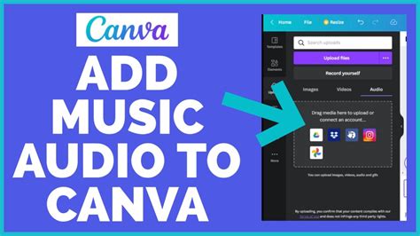 how to add your own music to canva