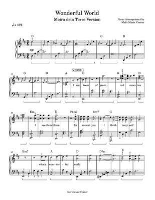 what a wonderful world piano sheet music What a wonderful world, isn't it how music can bring people together and spread positivity across cultures?